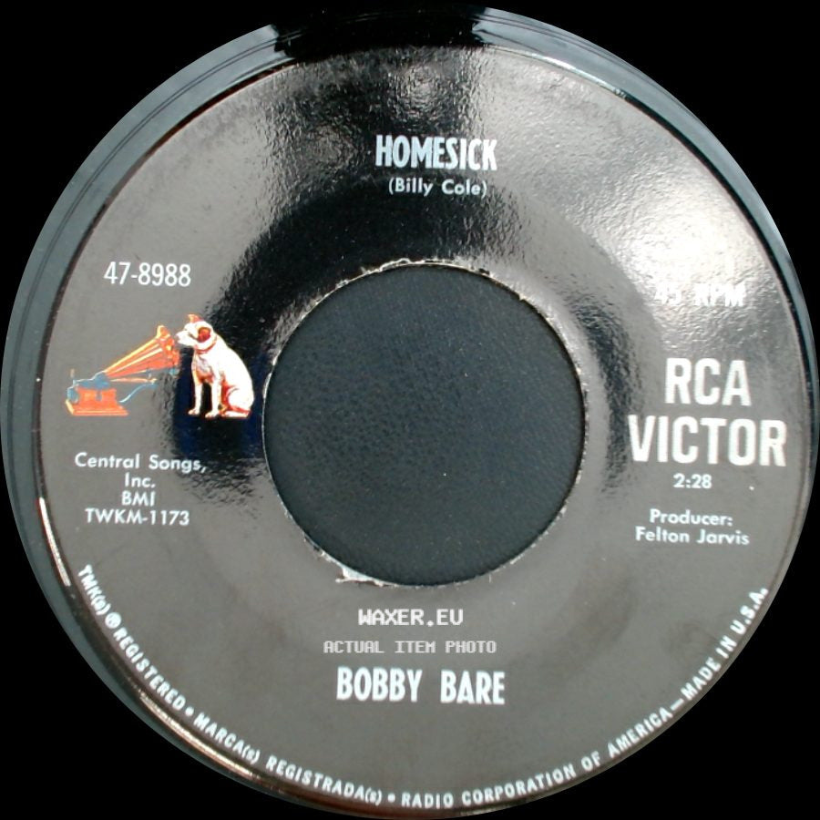 Bobby Bare - Homesick / Guess I'll Move On Down The Line side A