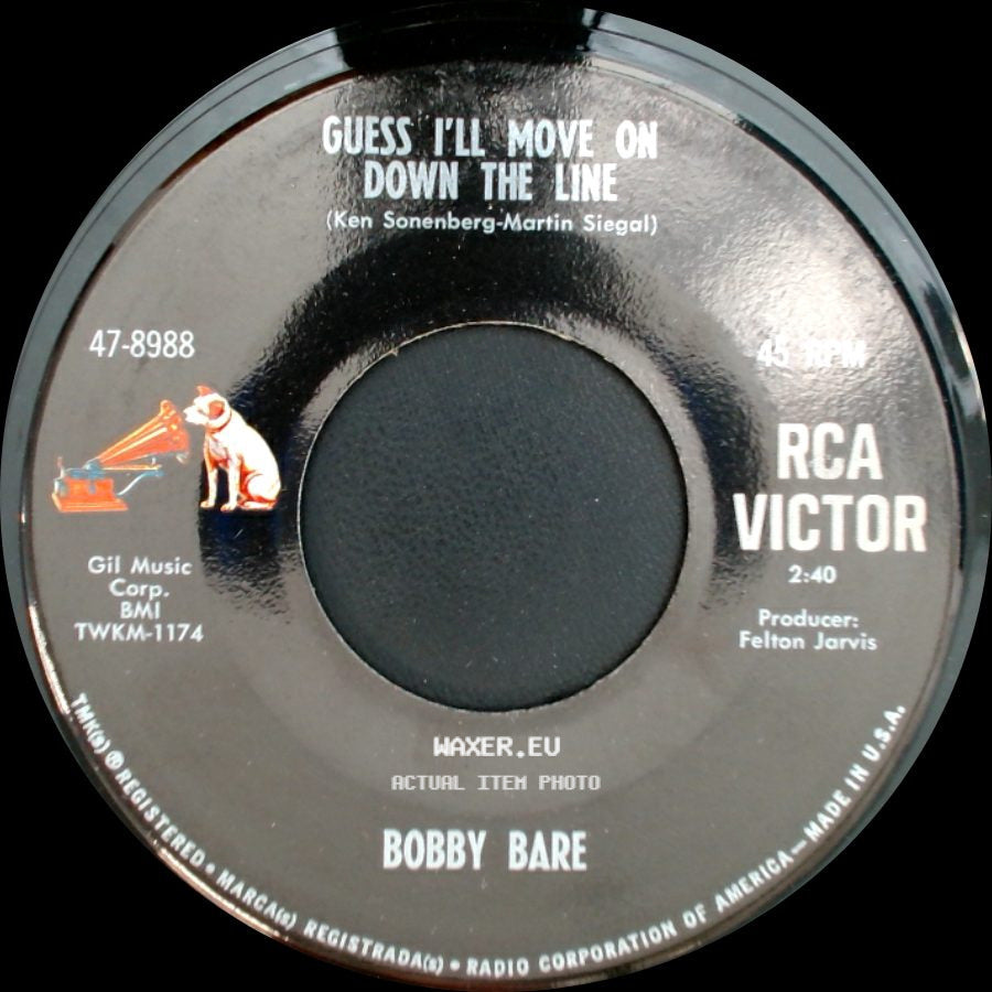 Bobby Bare - Homesick / Guess I'll Move On Down The Line side B