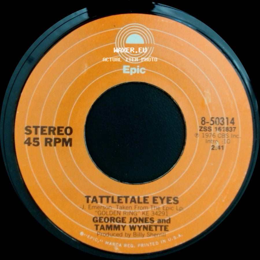 George Jones And Tammy Wynette - Tattletale Eyes / Near You side A