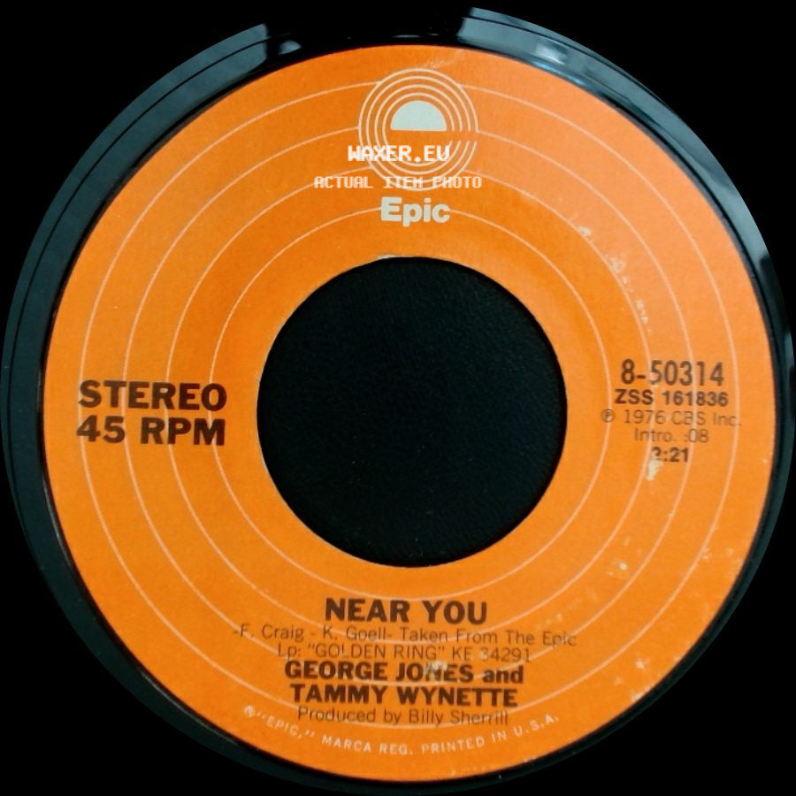 George Jones And Tammy Wynette - Tattletale Eyes / Near You side B