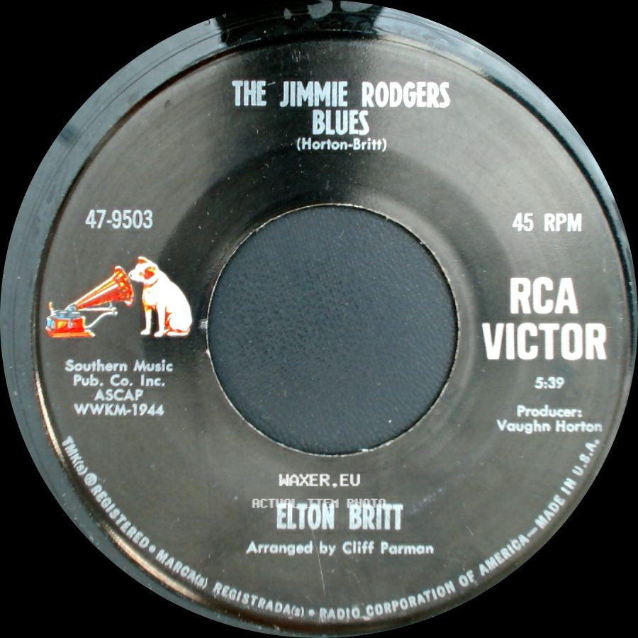 Elton Britt - The Jimmie Rodgers Blues / Singin' In The Pines side A