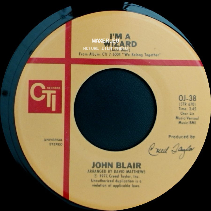 John Blair / John Blair Featuring Googie Coppola - I'm A Wizard / We Belong Together side A
