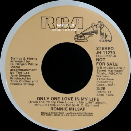 Ronnie Milsap - Only One Love In My Life / Only One Love In My Life side A