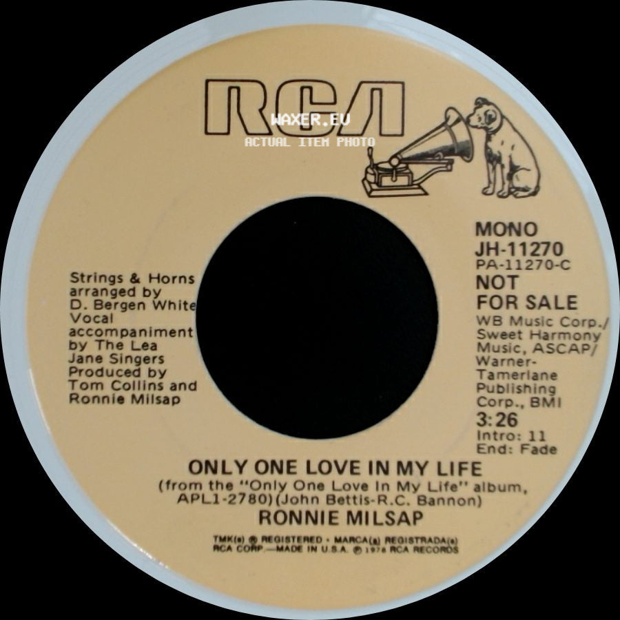 Ronnie Milsap - Only One Love In My Life / Only One Love In My Life side B
