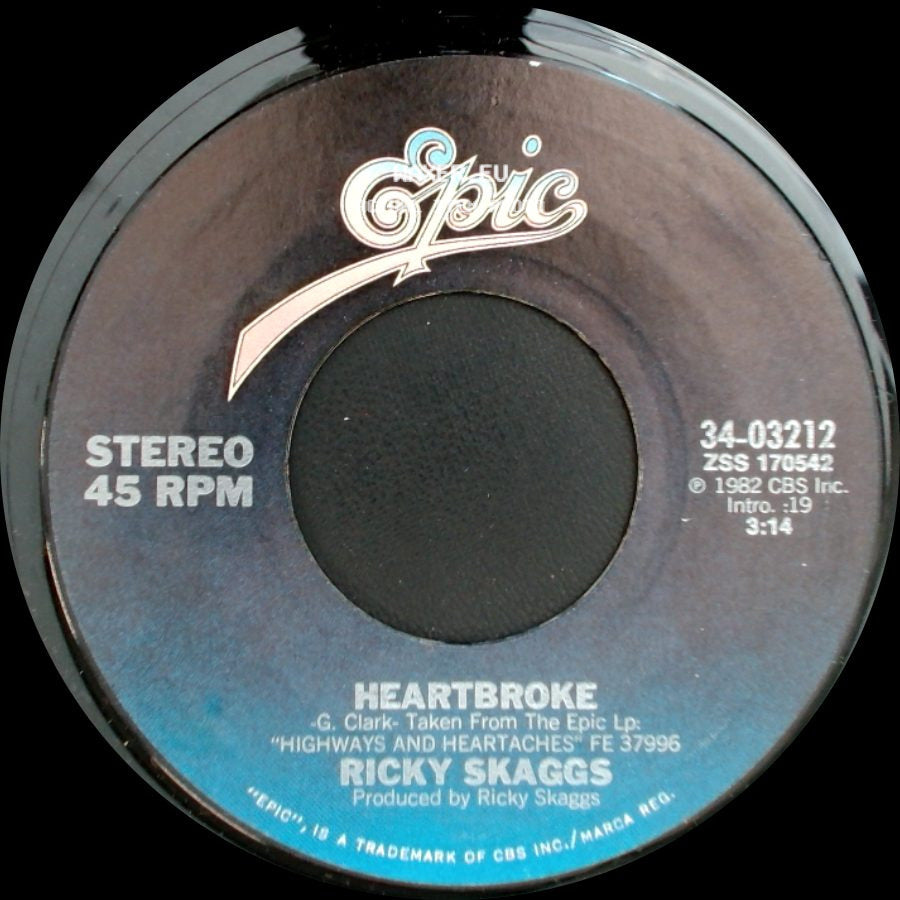 Ricky Skaggs - Heartbroke / Don't Think I'll Cry side A
