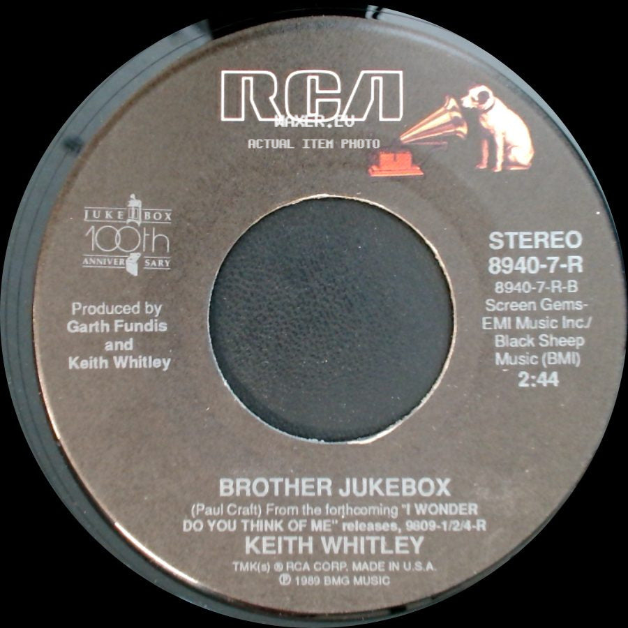 Keith Whitley - I Wonder Do You Think Of Me / Brother Jukebox side B