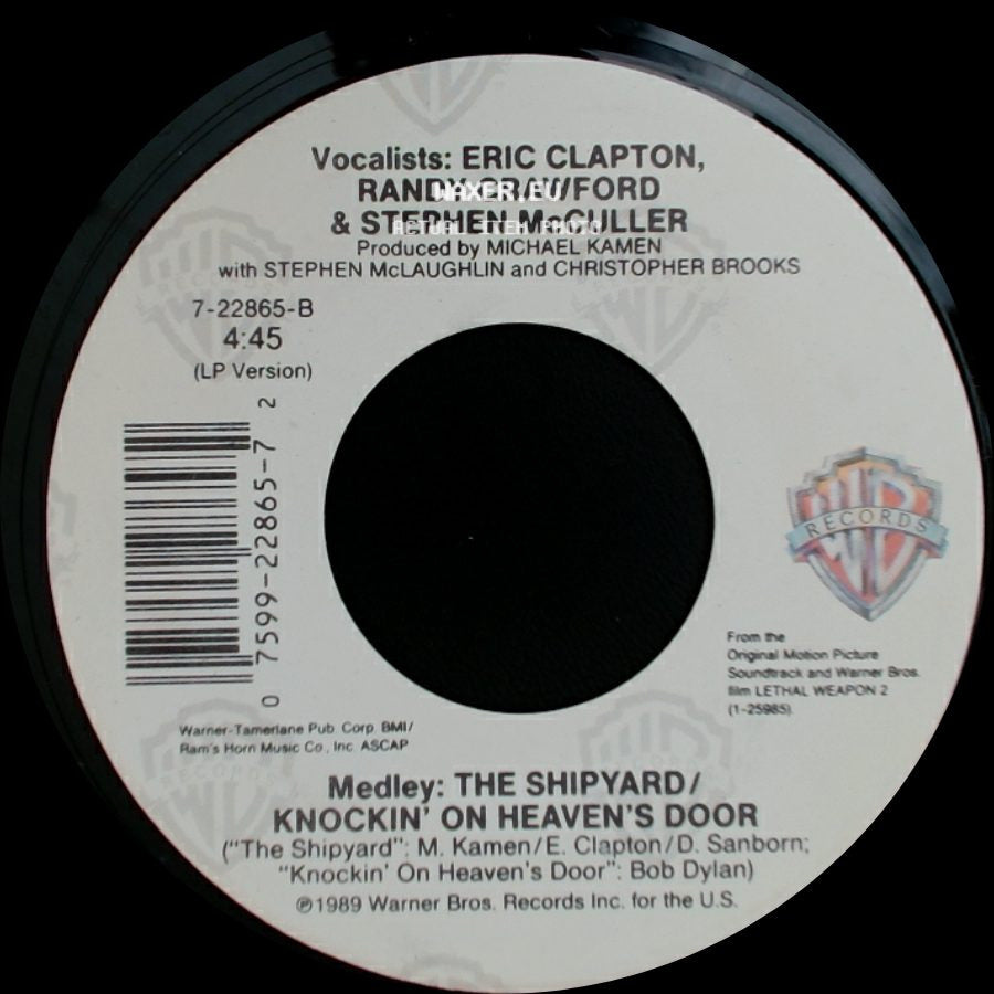 Randy Crawford / Eric Clapton, Randy Crawford & Stephen Mcculler - Knockin' On Heaven's Door / Medley: The Shipyard / Knockin' On Heaven's Door side B