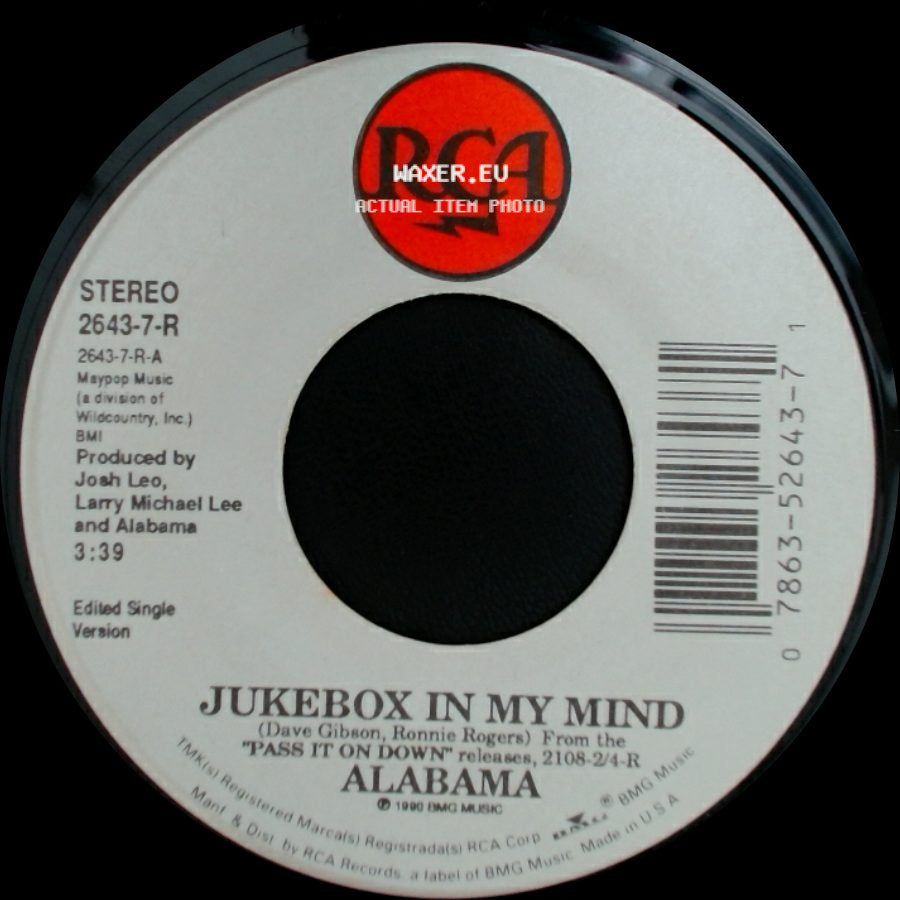 Alabama - Jukebox In My Mind / Fire On Fire side A