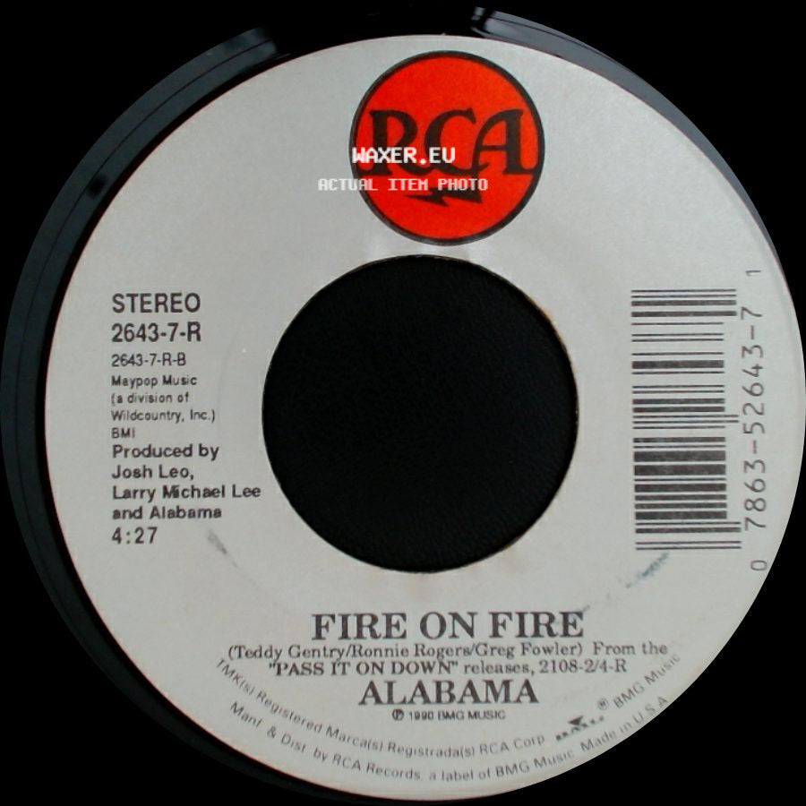 Alabama - Jukebox In My Mind / Fire On Fire side B