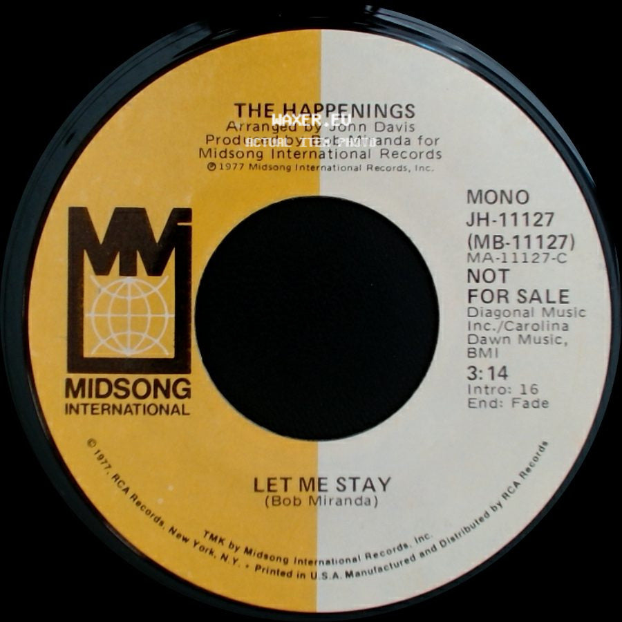 The Happenings - Let Me Stay / Let Me Stay side A