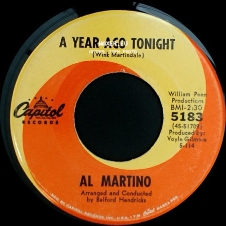 Al Martino - Tears And Roses / A Year Ago Tonight side B