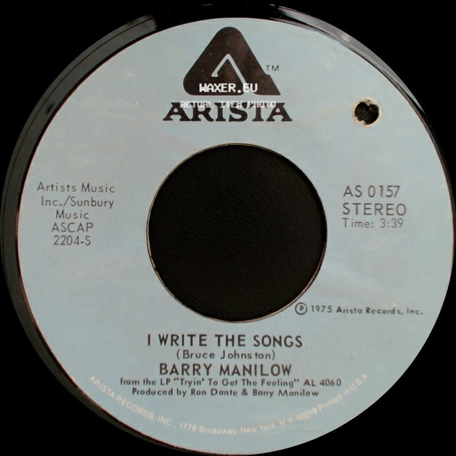 Barry Manilow - A Nice Boy Like Me / I Write The Songs side B