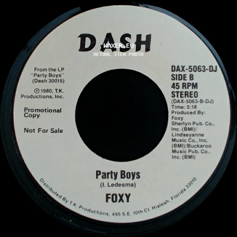 Foxy - Party Boys / Party Boys side B