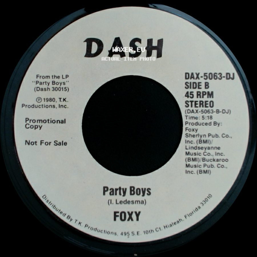 Foxy - Party Boys / Party Boys side B