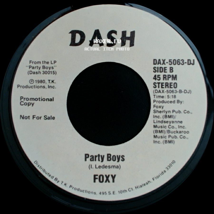 Foxy - Party Boys / Party Boys side B