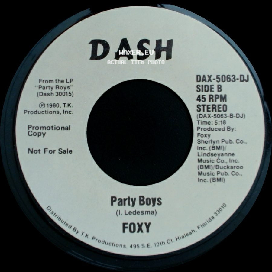 Foxy - Party Boys / Party Boys side B