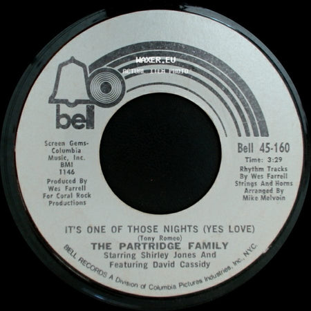 The Partridge Family - It's One Of Those Nights (Yes Love) / One Night Stand side A