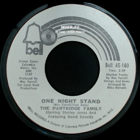 The Partridge Family - It's One Of Those Nights (Yes Love) / One Night Stand side B