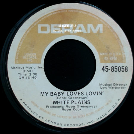 White Plains - Show Me Your Hand / My Baby Loves Lovin' side B