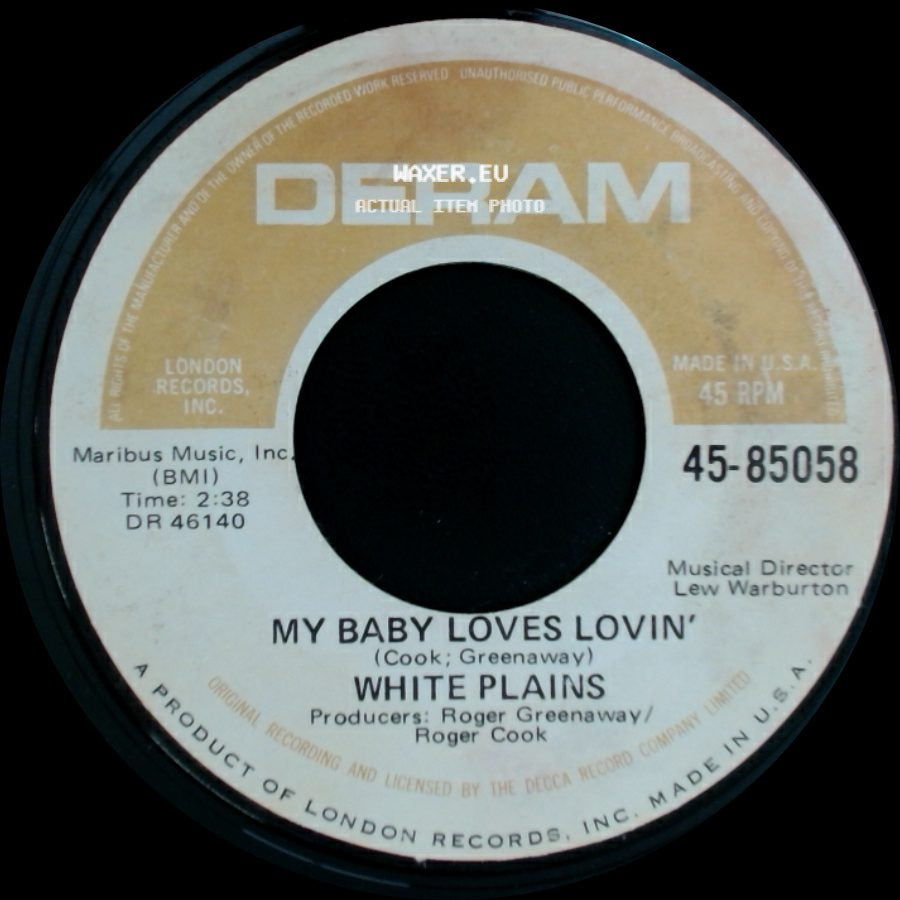 White Plains - Show Me Your Hand / My Baby Loves Lovin' side B