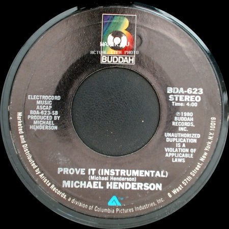 Michael Henderson - Prove It (Instrumental) / Prove It side A