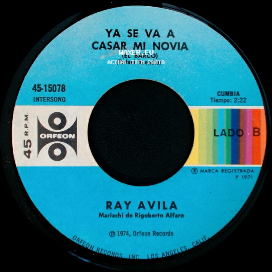 Ray Avila - Cuantas Veces / Ya Se Va A Casar Mi Novia (El Barco) side B