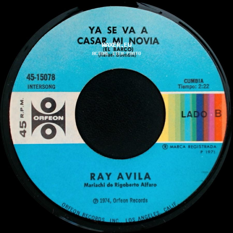 Ray Avila - Cuantas Veces / Ya Se Va A Casar Mi Novia side B
