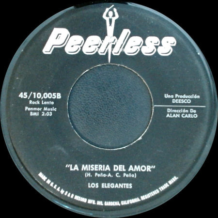 Los Elegantes - Las Cerezas / La Miseria Del Amor side B