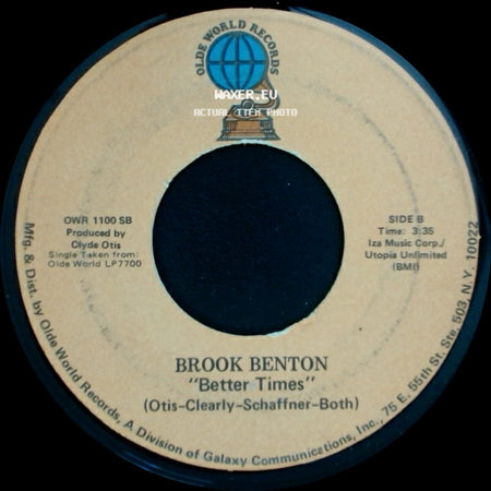 Brook Benton - Makin' Love Is Good For You / "Better Times" side B