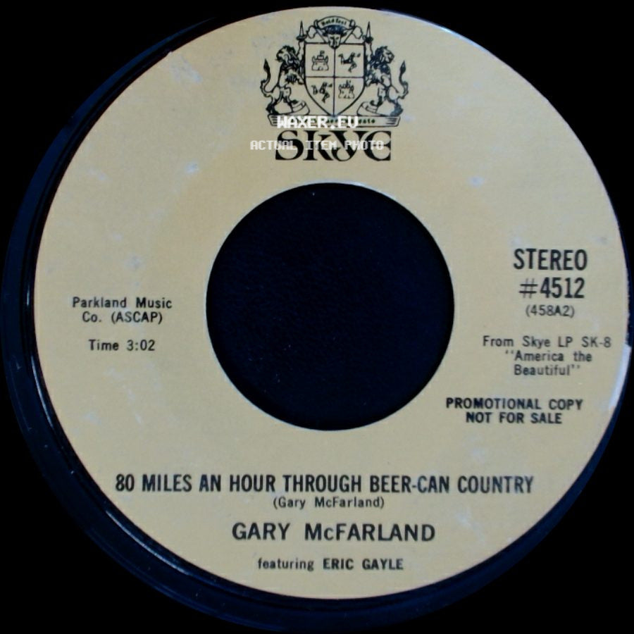 Gary Mcfarland Featuring Eric Gayle / Gary Mcfarland - 80 Miles An Hour Through Beer-Can Country / 80 Miles An Hour Through Beer-Can Country side A