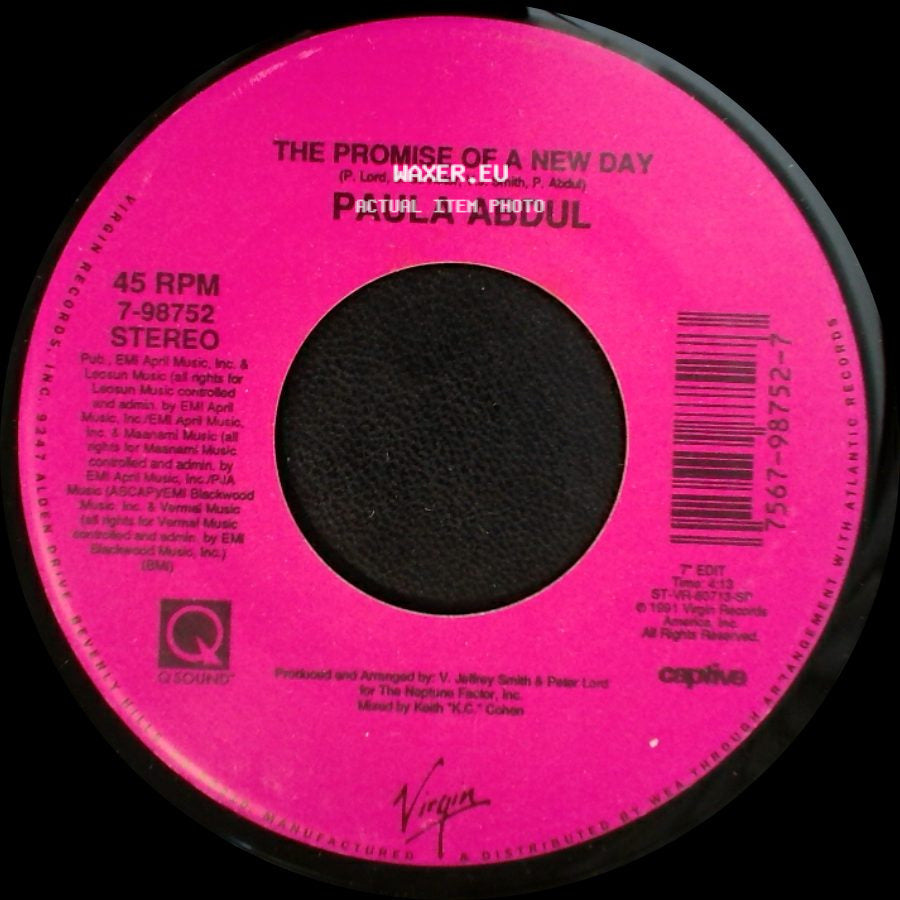 Paula Abdul - The Promise Of A New Day / The Promise Of A New Day side A
