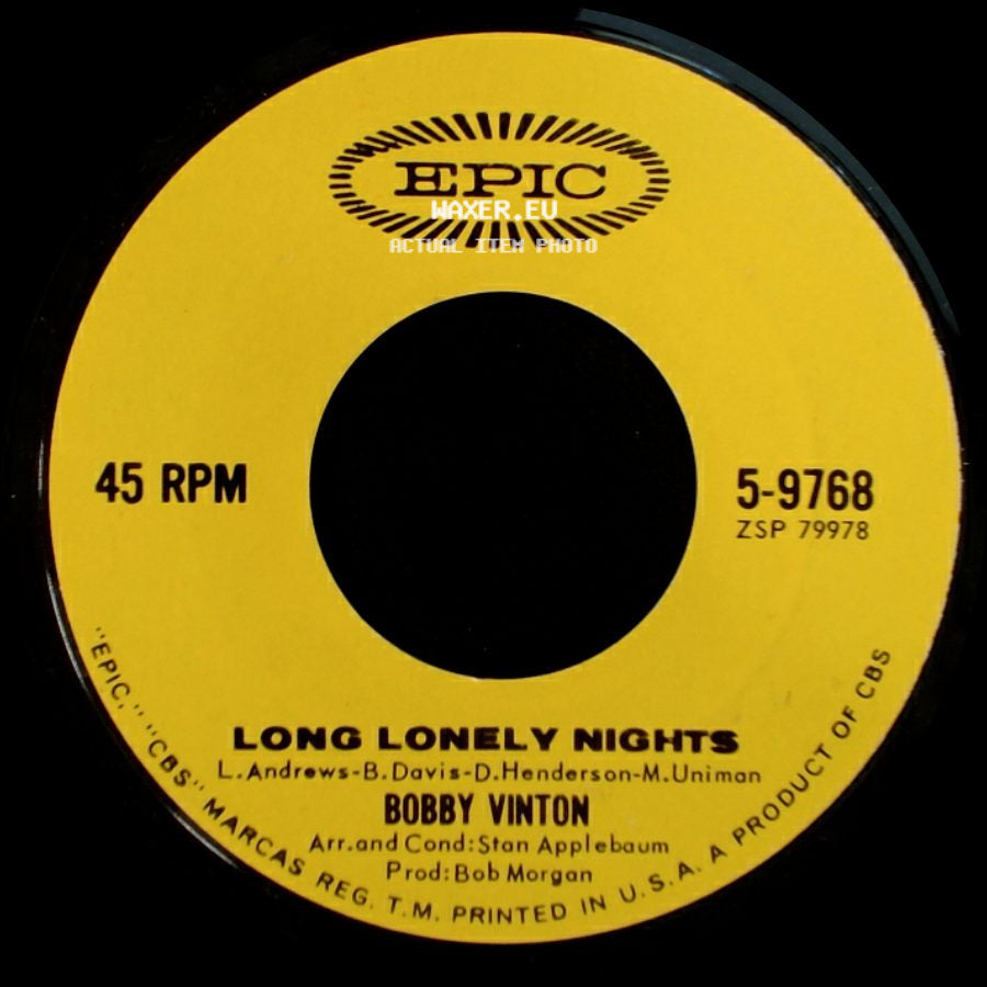 Bobby Vinton - Satin / Long Lonely Nights side B
