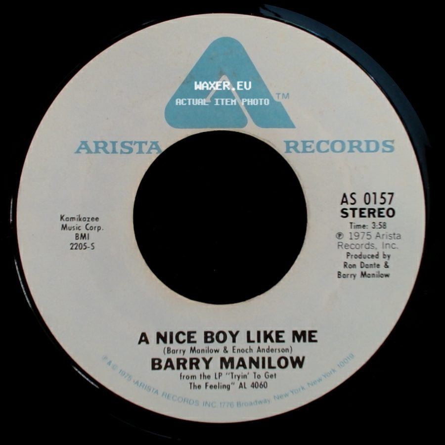 Barry Manilow - I Write The Songs / A Nice Boy Like Me side B