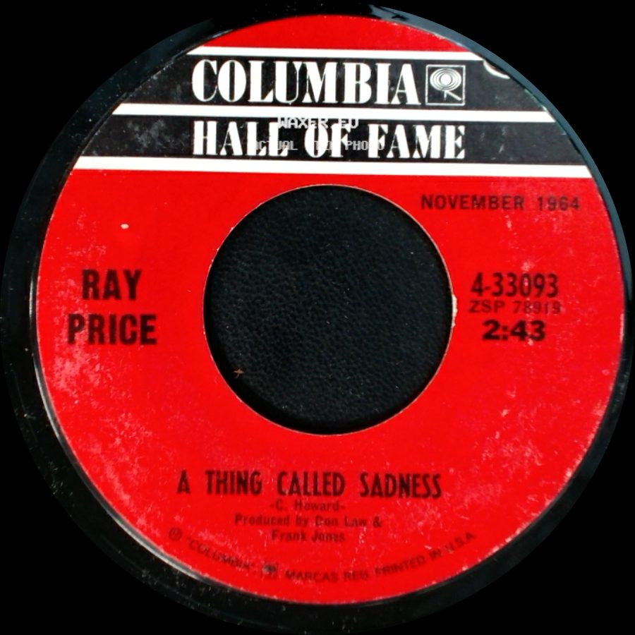 Ray Price - Burning Memories / A Thing Called Sadness side B