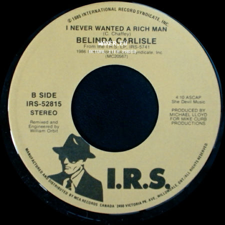 Belinda Carlisle - Mad About You / I Never Wanted A Rich Man side B