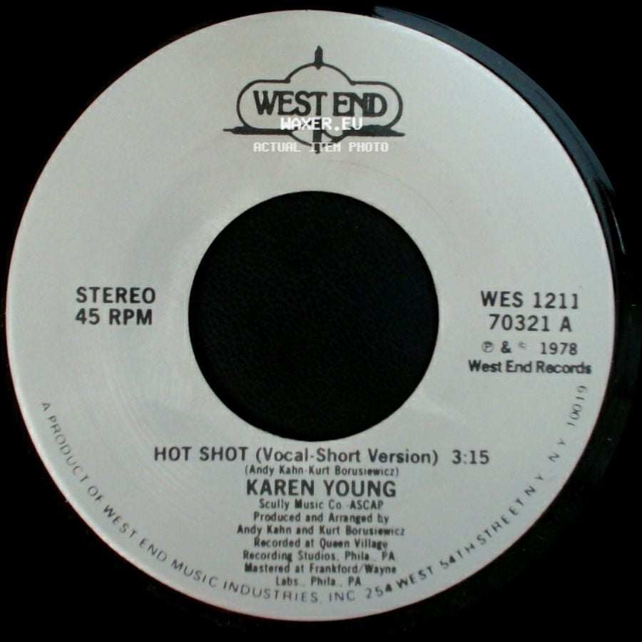 Karen Young - Hot Shot (Vocal-Short Version) / Hot Shot (Vocal-Long Version) side A