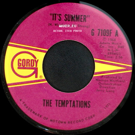 The Temptations - It's Summer / I'm The Exception To The Rule side A