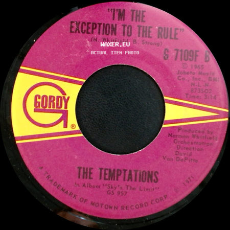 The Temptations - It's Summer / I'm The Exception To The Rule side B
