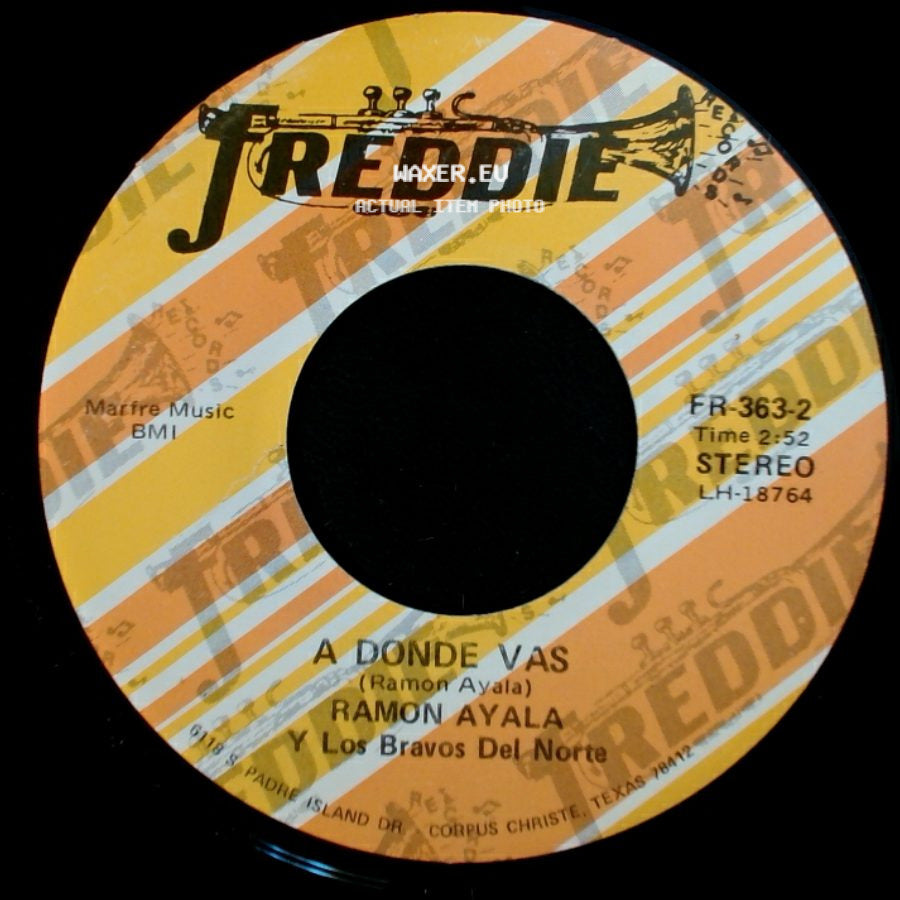 Ramon Ayala Y Los Bravos Del Norte - Punalada Trapera / A Donde Vas side B