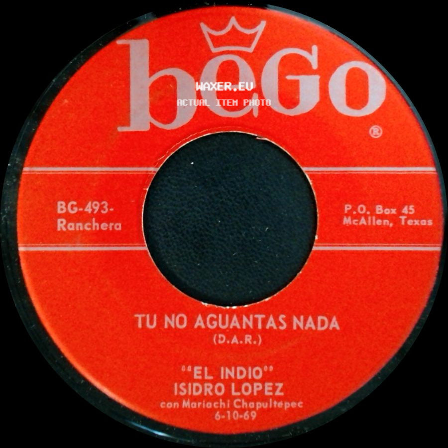 Isidro Lopez / "El Indio" Isidro Lopez - Fracaso / Tu No Aguantas Nada side B