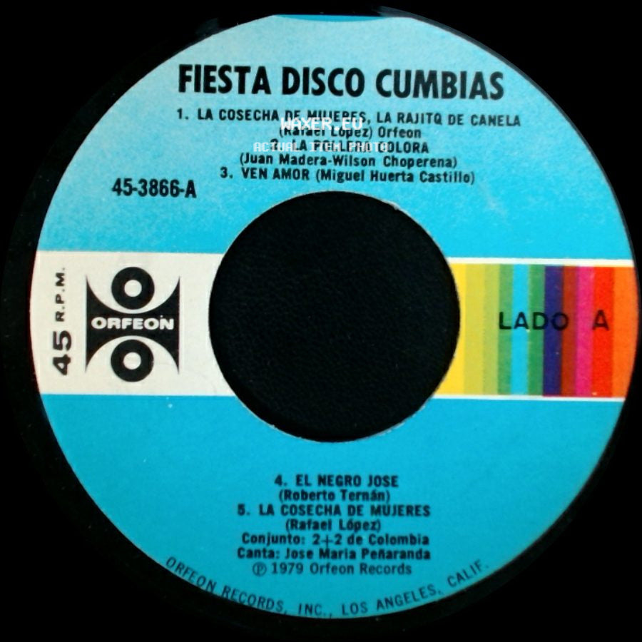 Conjunto 2+2 De Colombia - Fiesta Disco Cumbias / Fiesta Disco Cumbias side A
