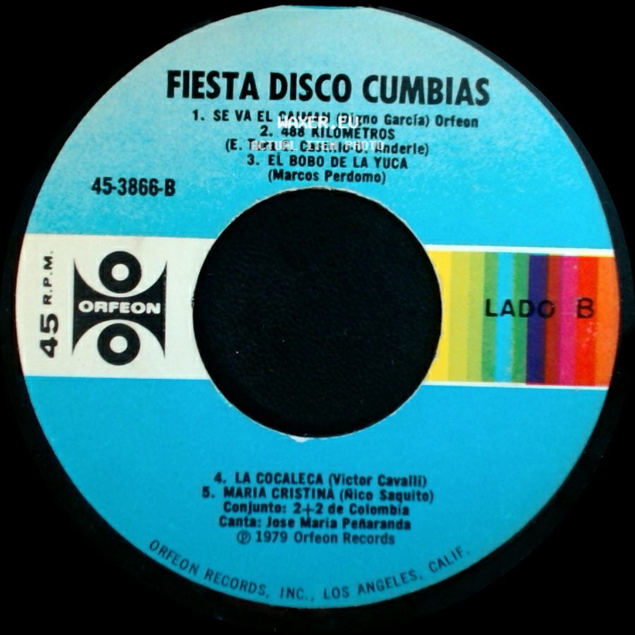 Conjunto 2+2 De Colombia - Fiesta Disco Cumbias / Fiesta Disco Cumbias side B