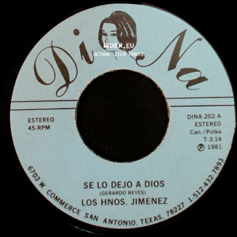 Los Hnos. Jimenez - Virgencita De Mis Sueños / Se Lo Dejo A Dios side B
