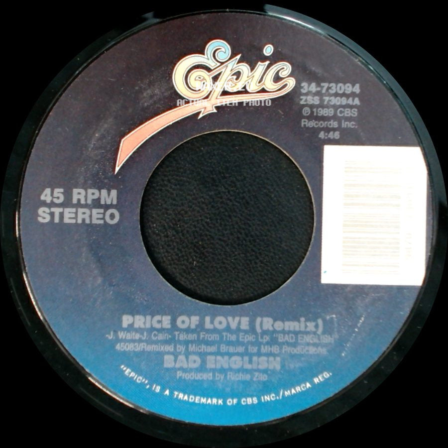 Bad English - Price Of Love (Remix) / The Restless Ones side A