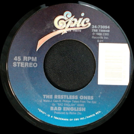 Bad English - Price Of Love (Remix) / The Restless Ones side B
