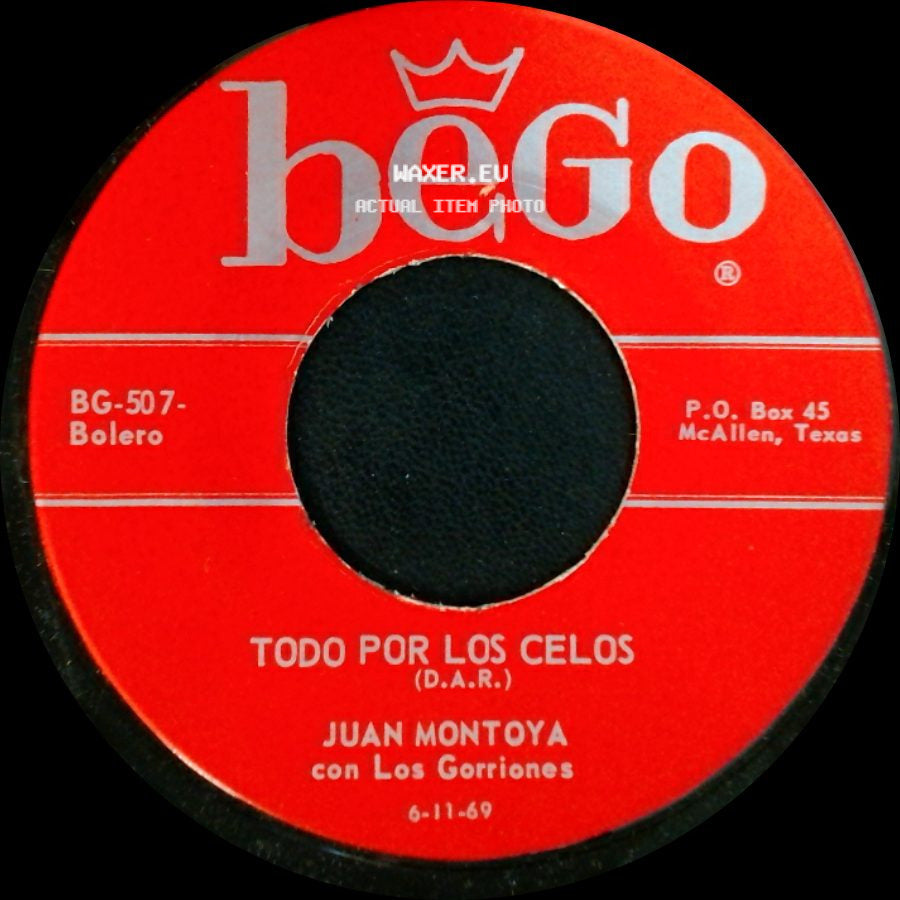 Juan Montoya Con Los Gorriones - Cariño Santo / Todo Por Los Celos side B