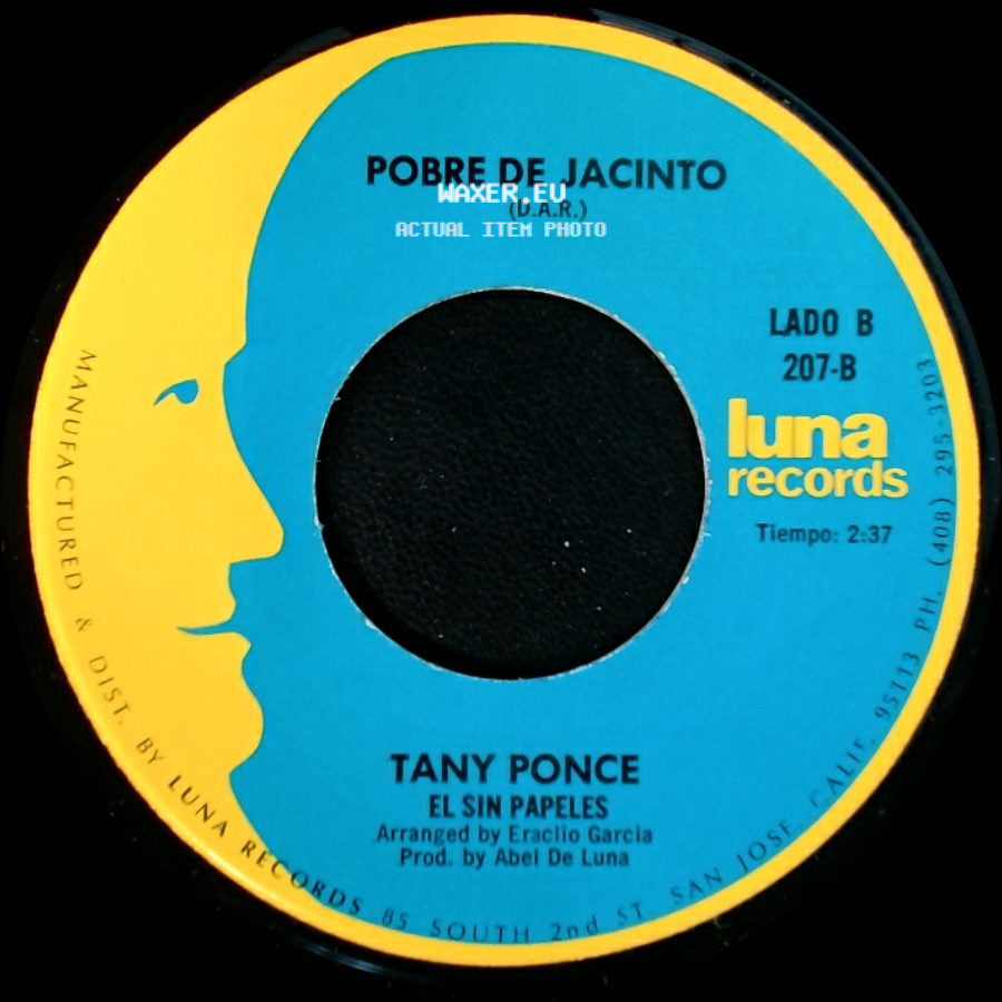 Tany Ponce - Por Venir De Contrabando / Pobre De Jacinto side B