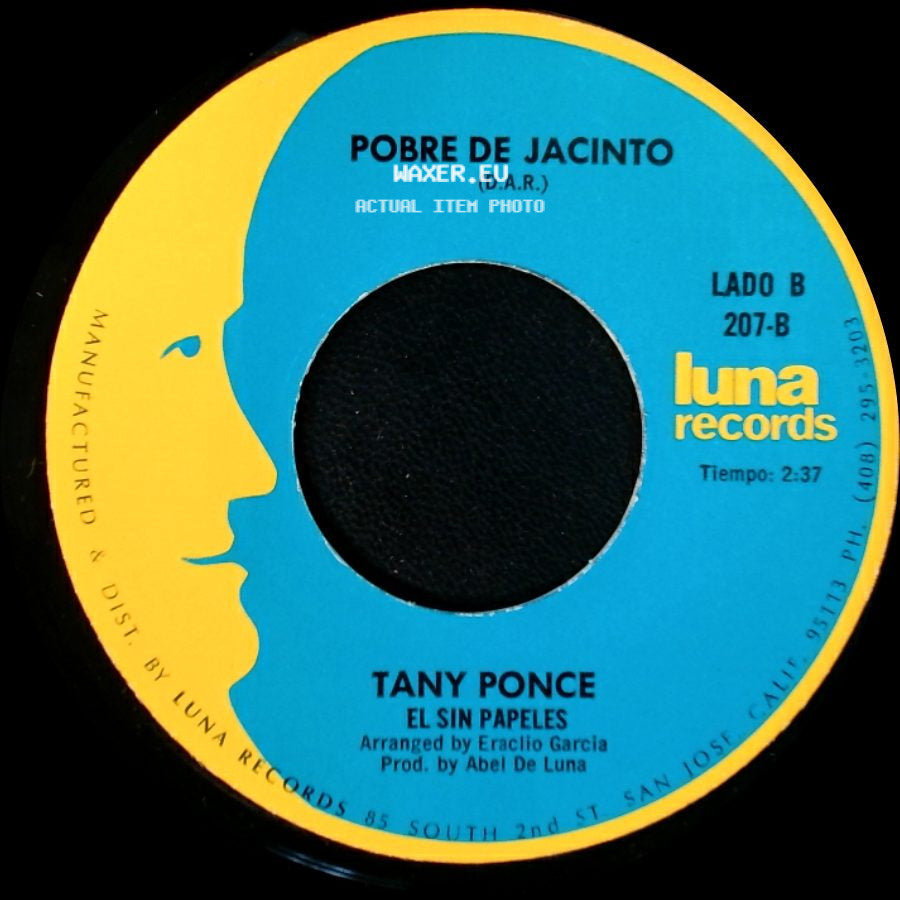Tany Ponce - Por Venir De Contrabando / Pobre De Jacinto side B