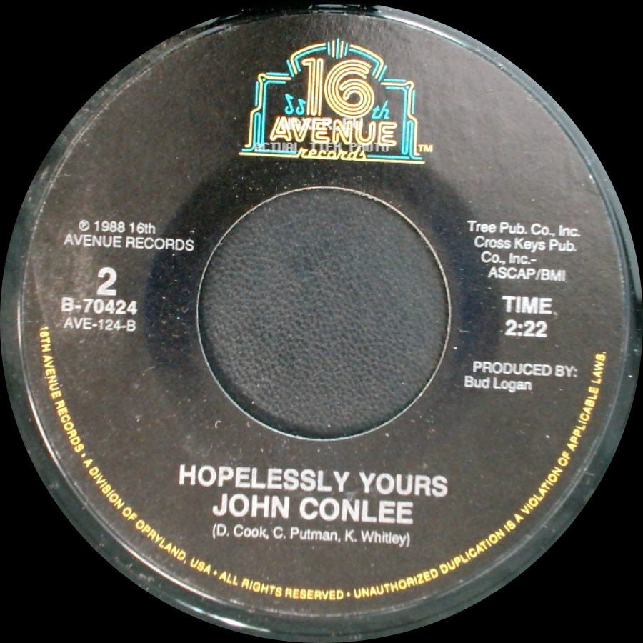 John Conlee - Hit The Ground Runnin' / Hopelessly Yours side B
