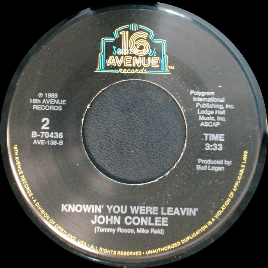 John Conlee - Don't Get Me Started / Knowin' You Were Leavin' side B